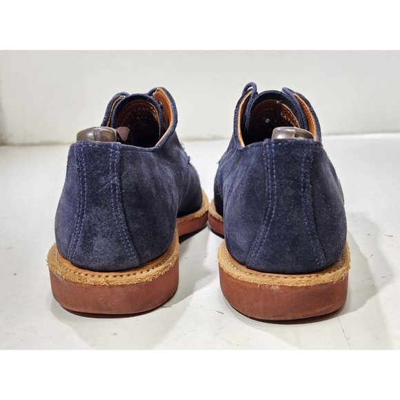 Walk Over Mens Lace Up Leather Suede Oxford Dress Shoes Blue Size 8 USA Made main image 6